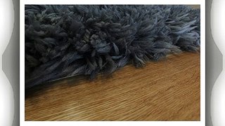 Very Large Contemporary Modern Luxurious Soft Super Long Cosy Shaggy Grey Silver Rug in 160