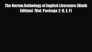 [PDF Download] The Norton Anthology of English Literature (Ninth Edition)  (Vol. Package 2: