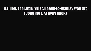 [PDF Download] Caillou: The Little Artist: Ready-to-display wall art (Coloring & Activity Book)