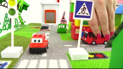 Мультики про машинки  Автобус Тайо! Пожарная машина заболела. Игрушки из мультфильма