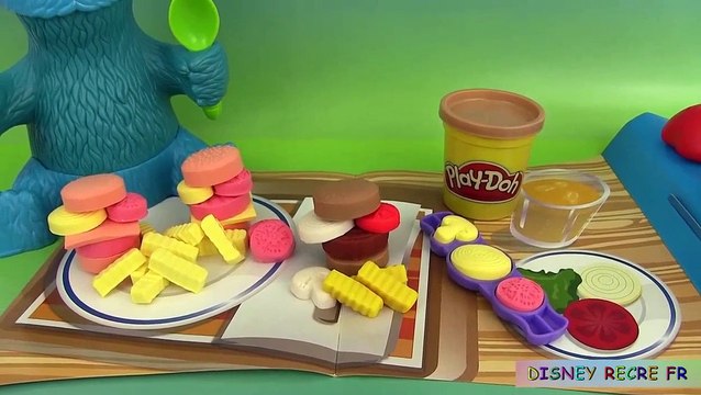 Pâte à modeler Moon Dough Hamburgers Frites Play Doh Cookie Monster Macaron le glouton