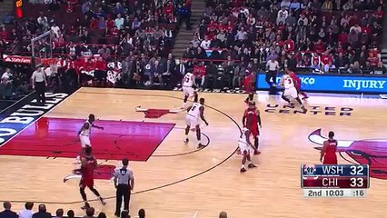 Gary Neal's 4-Point Play - Wizards vs Bulls - January 11, 2016 - NBA 2015-16 Season