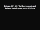 [PDF Download] McGraw-HIll's GED : The Most Complete and Reliable Study Program for the GED