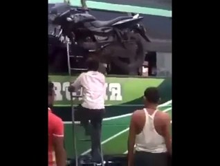 Balancing a bike on head-Sham Idress Videos Zaid Ali Videos