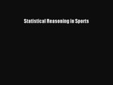 PDF Download Statistical Reasoning in Sports Download Full Ebook