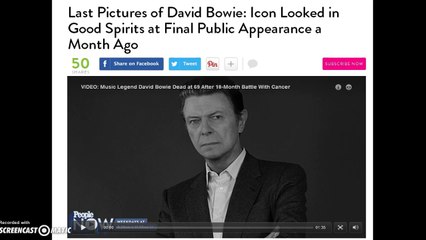 David Bowie's Last Public Appearance Before His Death