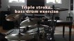 Triple Stroke Bass Drum Exercise with Transcription