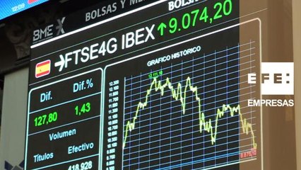 La bolsa española sube el 1,4% y alcanza los 9.000 puntos a mediodía
