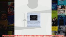Peter Maxwell Davies Studies Cambridge Composer Studies