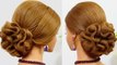 Wedding prom hair tutorial for medium hair. Updo hairstyles