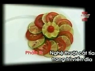 Cách cắt tỉa cà rốt, dưa chuột, cà chua hình bông hoa