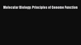 [PDF Download] Molecular Biology: Principles of Genome Function [Download] Full Ebook
