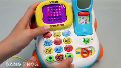 Mở hộp bộ đồ chơi điện thoại bàn có nhiều tính năng rất hay cho bé chơi