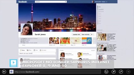 Microsoft no longer supports Internet Explorer 8, 9 and 10
