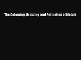 [PDF Download] The Colouring Bronzing and Patination of Metals [PDF] Full Ebook