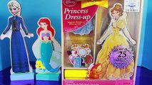 Frozen Disney Princess Dress Up Elsa, Anna, Ariel & Cinderella Wooden Magnetic Doll Muñeca