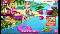 Disney Princess Rapunzel Swimming Pool Cartoon Tangled Movie Game for Kids