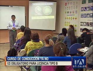 El curso de conducción no es obligatorio para licencia tipo B
