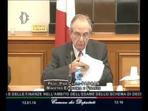 Roma - Ferrovie dello Stato, audizione Padoan (12.01.16)