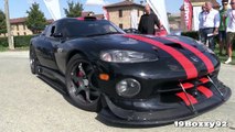 2 x Dodge Viper GTS LOUD Exhaust Sounds Rev Battle, Burnouts & Acceleration