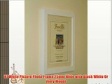 Frames By Post 25mm wide H7 White Picture Photo Frame with Ivory Mount 40x30 for Pic Size 30x20