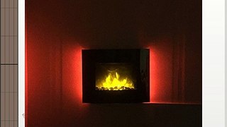 2015 7 COLOUR CHANGING LED WALL MOUNTED ELECTRIC FIRE WITH PEBBLE EFFECT!