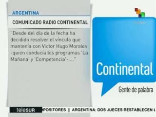 Argentina: Radio Continental justifica despido de Víctor Hugo Morales