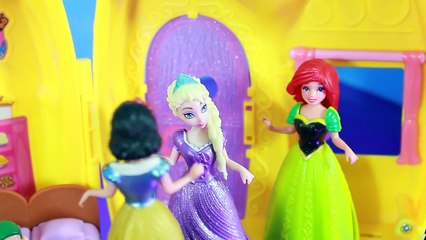 Elsa Frozen Snow White Parody Play-Doh Disney Princess Belle 7 Dwarfs Princesses Castle To