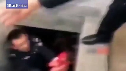 Dramatic rescue of newborn baby found in freezing cesspool (720p Full HD)