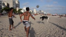'Neymar Dog' Shows Off his Ball Handling Skills on Rio Beach