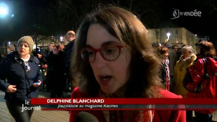 Charlie Hebdo: Hommage sobre aux victimes (La Roche-sur-Yon)