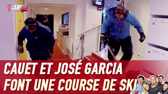 Cauet et José Garcia font une course de ski dans le studio - C'Cauet sur NRJ