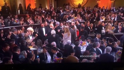 Lady Gaga Golden Globes 2016 - Leo's reaction