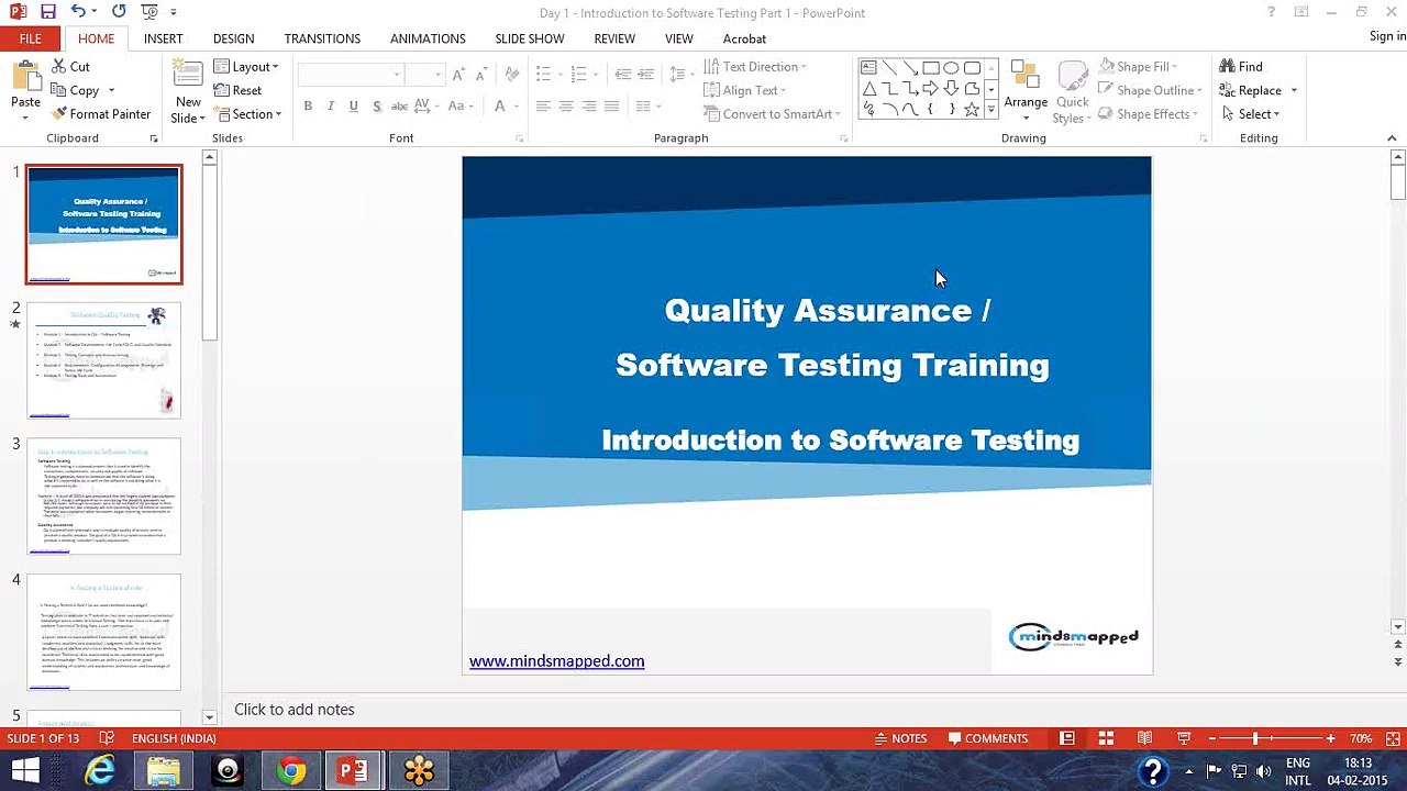 Introduction to Quality Assurance Software Testing by MindsMapped