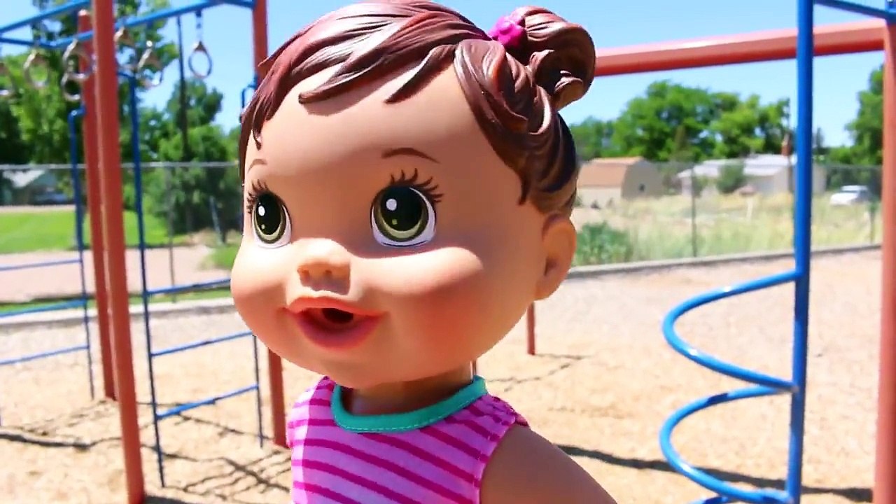 Baby Alive BABY ATTACK 2 Worlds Biggest CRAZY Baby at the Park with Baby Alive Boo Boo Dol