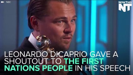 Leonardo DiCaprio's poignant speech to indigenous people after winning the best actor Golden Globe was everything