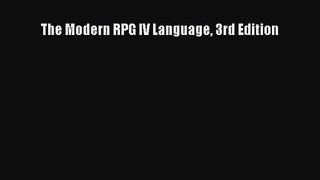 [PDF Download] The Modern RPG IV Language 3rd Edition [PDF] Online