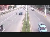 Nepal Earthquake CCTV footage at a road in nepal 25 April 2015