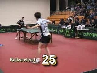 Point exceptionnel au ping pong