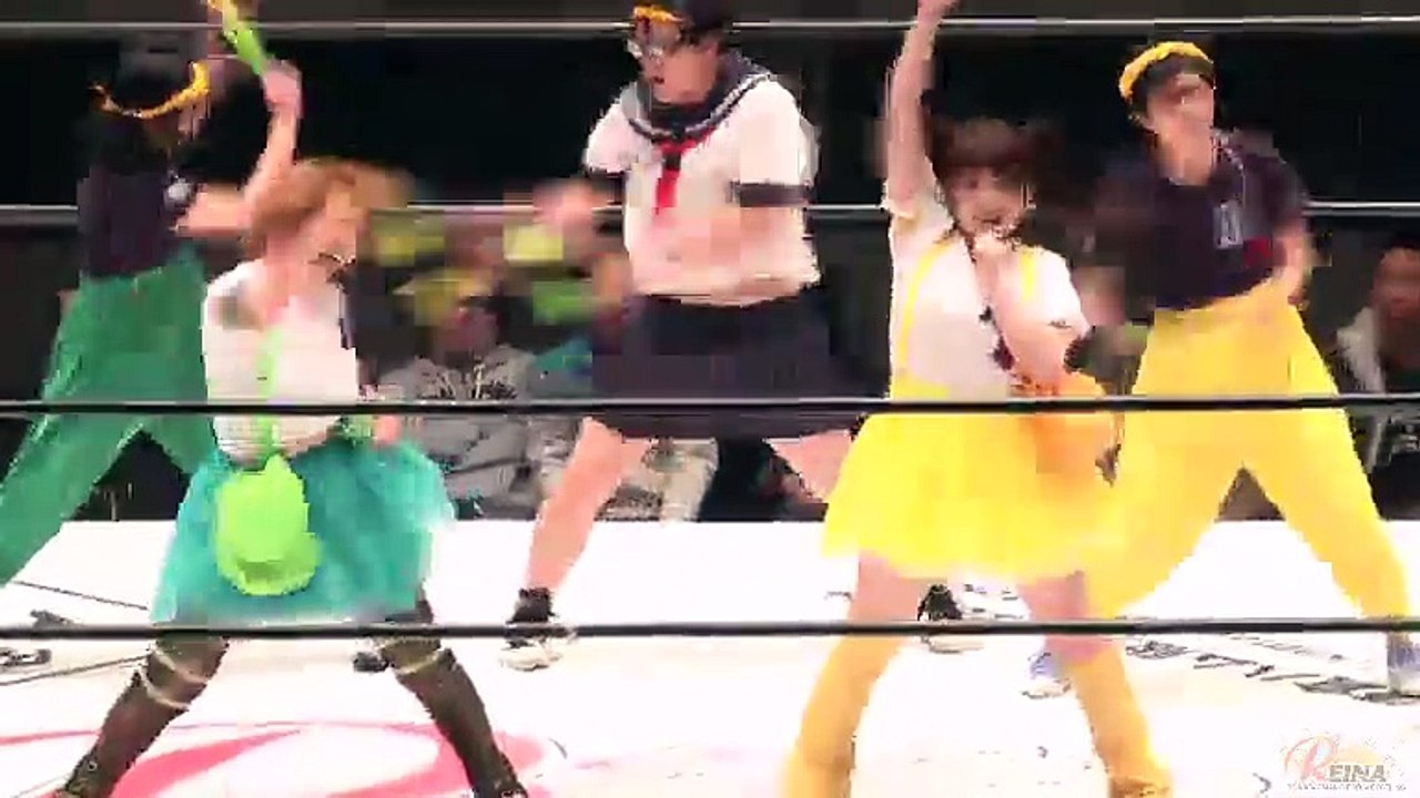 {REINA} Saori Anou & Yuna Manase Vs.  Maki Natsumi & Tae Honma (12/26/15)