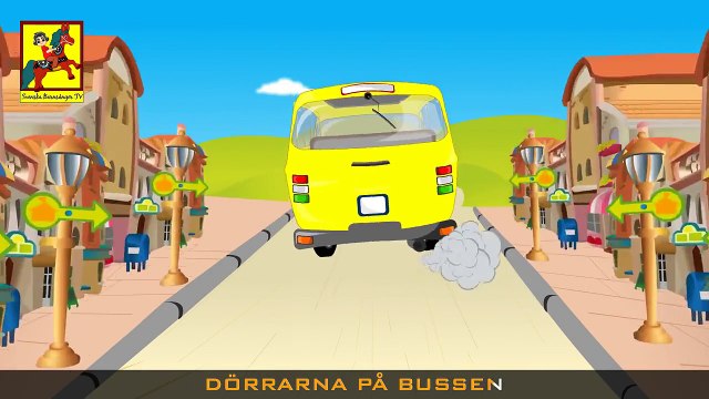 Hjulen på bussen | Wheels on the bus in Swedish | Barnsånger på svenska