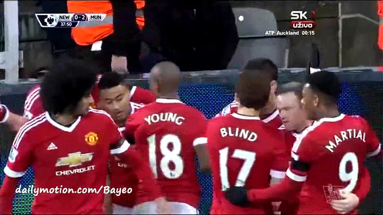 Jesse Lingard Goal HD - Newcastle Utd 0-2 Manchester United - 12-01-2016