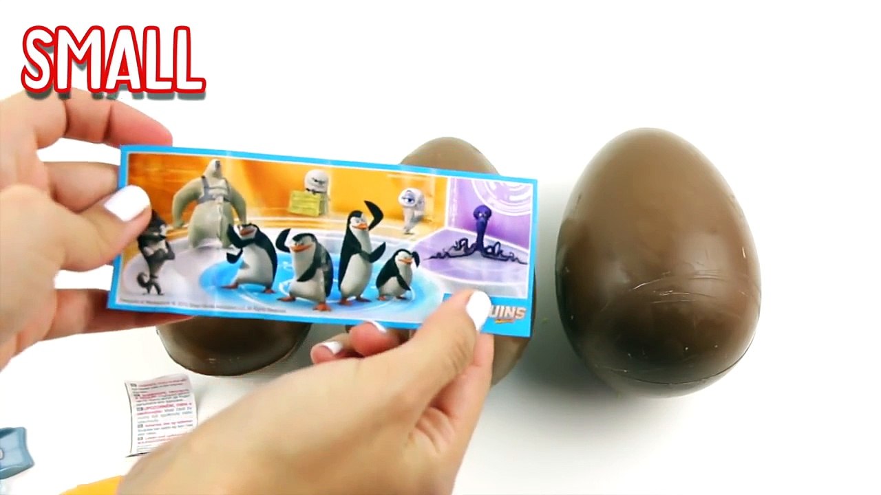 Learn Sizes with Surprise Eggs! Opening Kinder Surprise Egg and HUGE JUMBO Mystery Chocola