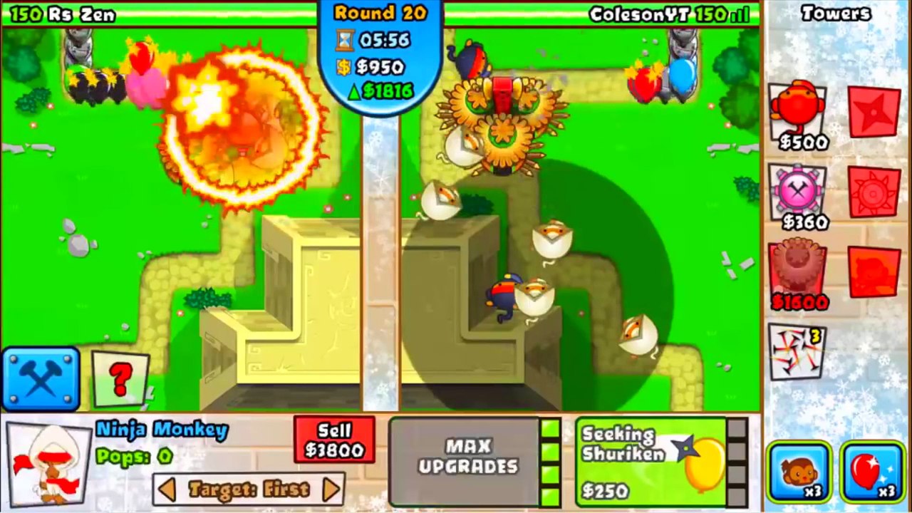 Bloons TD Battles - SOOOOO MANY NINJA MONKEYS! - BTD Battles EPIC LATE GAME ATTEMPT!