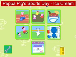 Peppa Pig Sports Day: Make Ice Cream Part 1 - iPad app demo for kids