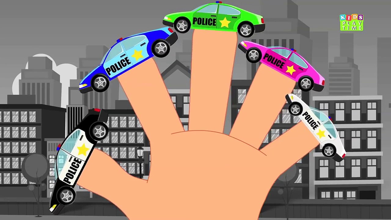 Police Car Finger Family