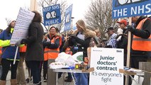 On the picket line with junior doctors on strike