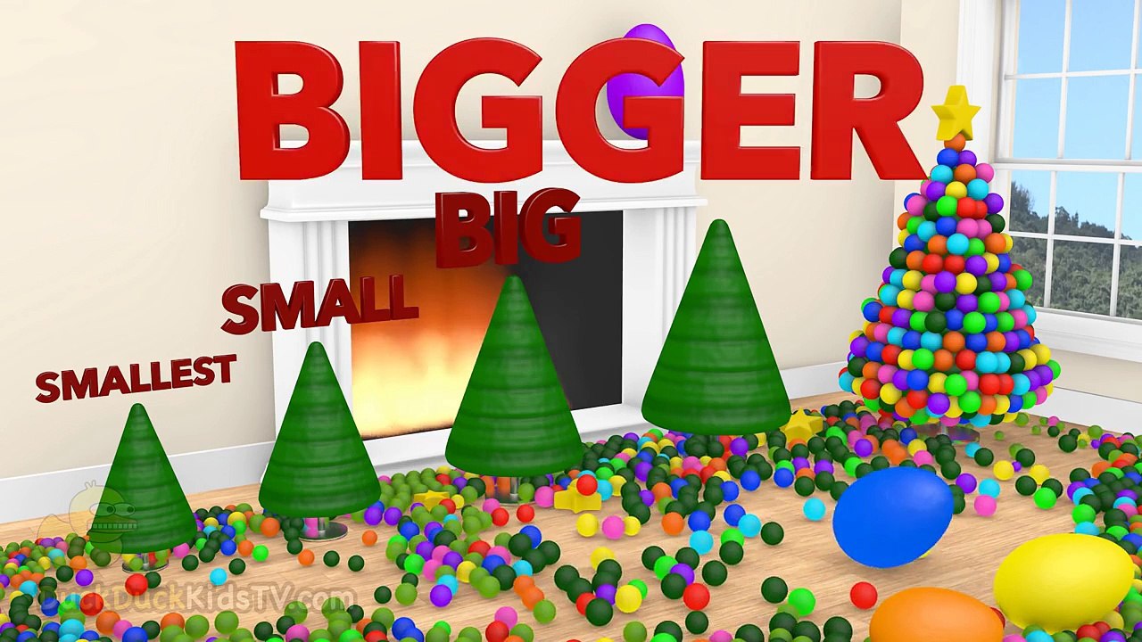 Learn Sizes from Smallest to Biggest 3D Dippin Dots Christmas Tree Eggs Surprise [DuckDuck