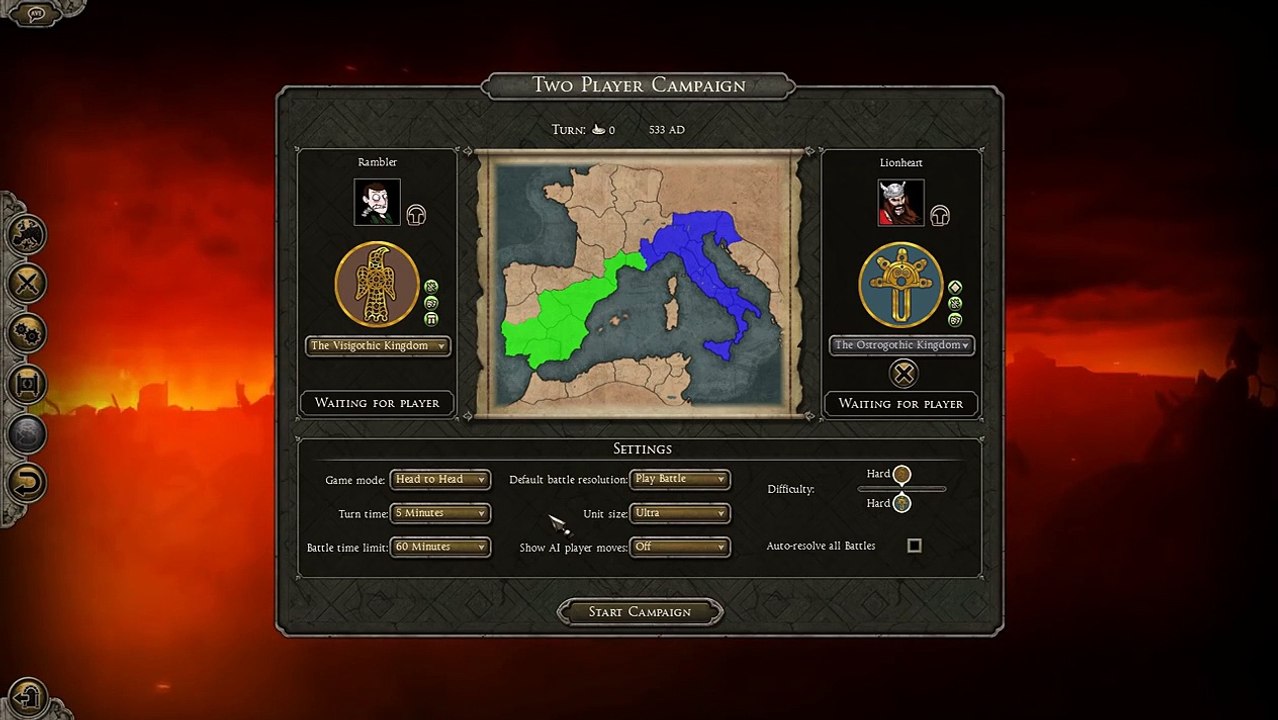 Total War: Attila - The Last Roman - Multiplayer Campaign Vs Rambler #1