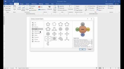 Smart Art demo in Word 2016